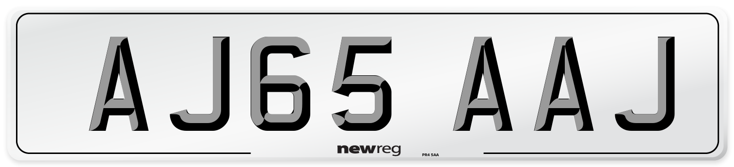 AJ65 AAJ Number Plate from New Reg